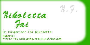 nikoletta fai business card